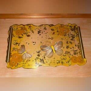Butterfly Gold Flake Tray